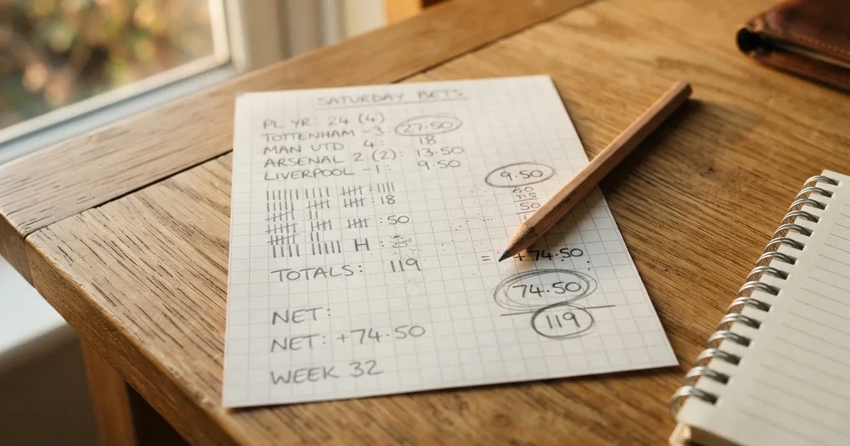 Ein Taschenrechner und ein Bleistift liegen auf kariertem Papier, auf dem nur handgezeichnete Striche und Kreise zu sehen sind.